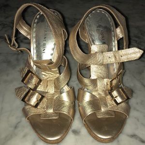 GIANNI BINI Gold Sandals Size 7